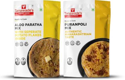 Tanawade's SMART FOOD TSF Aloo Paratha, Puran Poli Mix, Ready to Cook, Pack of 2 400 g