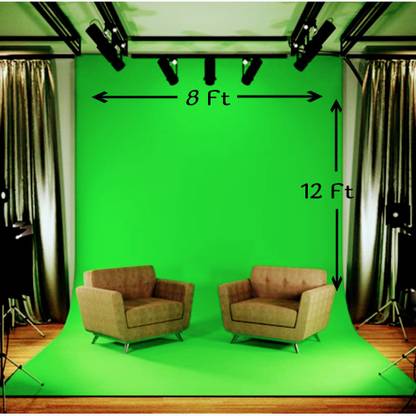 EDIT PRO 8Ft x 12Ft Green Screen for YouTube, Gaming. Specially Designed EXPORT QUALITY. Reflector