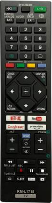 vcony Remote Control RM-L1715 Compatible for Sony LED TV Imported Generic Product Not by Sony Remote Controller