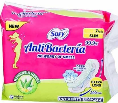 SOFY Bodyfit Sanitary Pads Regular,7+ 7 Count Sanitary Pad