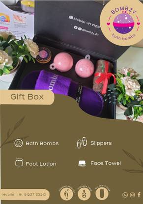 Bombzy Luxury Bath Bomb and Candle Gift Set