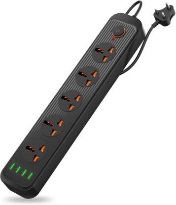Portronics Power Plate 6 2500W with 4 Port + 5  Socket Extension Boards