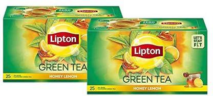 Lipton GREEN TEA HONEY LEMON 25 BAGS X 2 50 P.C.S Honey, Lemon Green Tea Bags Box