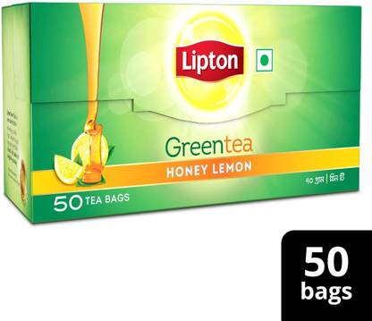 Lipton GREEN TEA 50 BAGS X 1 HONEY LEMON Lemon Green Tea Bags Box