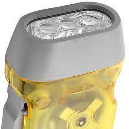 Triangle Ant ™3 LED Hand Pressing Power Flashlight Transparent Hand Crank Torch Camping Torch