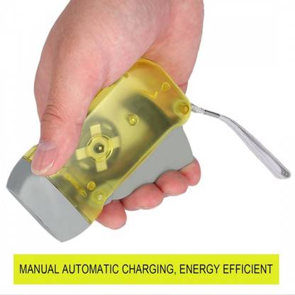 Triangle Ant ™ Yellow Hand Pressing Flash Light LED Front Light Torch (Yellow) Torch