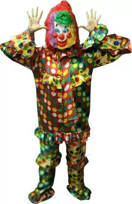 A SARKAR MAGIC SHOP CLOWN JOKER COSTUME / JOKER DRESS (FULL SET) Elders Halloween Costume (L) 1 Magic Tricks