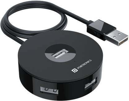 Portronics Mport 4B (4 USB Port + 1 Type C Port) with 1Mtr Cable Length USB Hub