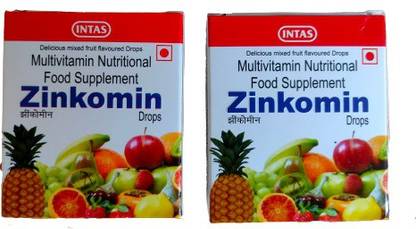 INTAS Zinkomin Multivitamin & Multimineral Drops for Baby (Mixed Fruit Flavor)