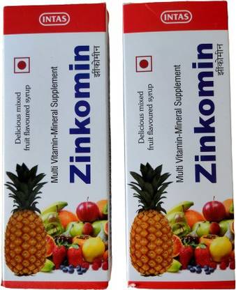 INTAS Zinkomin Multivitamin & Multimineral Syrup (Mixed Fruit Flavor)