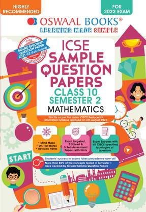 ICSE Sample Question Papers Class 10, Semester 2, Mathematics Book (For 2022 Exam)