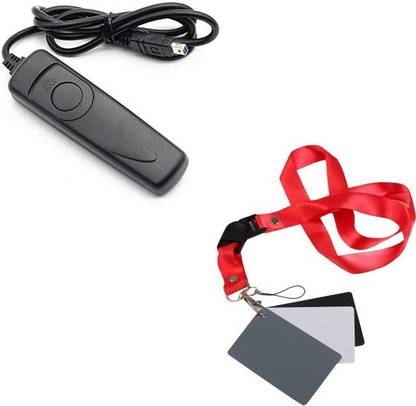 quikprof Shutter Release Cable for Nikon /D3100/D7000/D3200 ANd Grey Card Combo for  Camera Remote Control