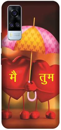 Printladder Back Cover for Vivo Y51 Mai Tum Text Printed Cover