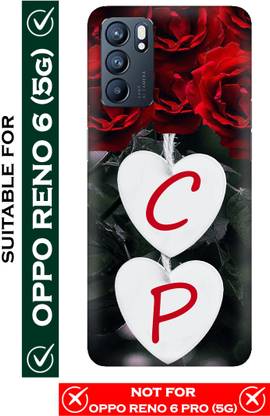 FULLYIDEA Back Cover for OPPO Reno6 5G, OPPO CPH2251, Letter C, Alphabet C, Name C, Letter C With P, C Lo