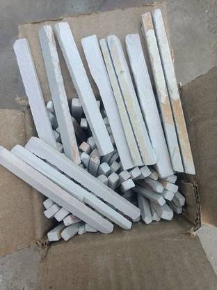 PARTHVI Slate Chalk Pencil Natural Lime Stone 1 KG Pencils Muddy White WRITING SOLID CHALK