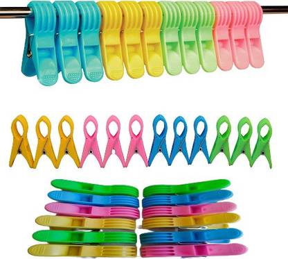 Honbon Clothes Kapde wali Chimti Hanging Grips Drying Clips Pags 36pcs Plastic Cloth Clips