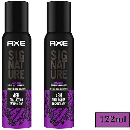AXE Signature (Maverick) - 122ml Each * 2pcs SM01 Deodorant Spray  -  For Men