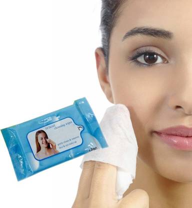 MYYNTI 10 PCS Wet Tissue Paper Makeup Remover Wipes Face Cleaning Wipes for Women Girls