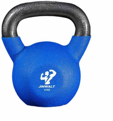 JIMWALT Neoprene Coated 4Kg Blue Kettlebell