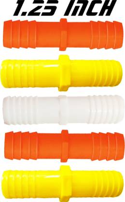 VVISW PVC Pipe Jointer/Pipe Connector (1.25 inch 31.75mm) Set Of 5pc With Multiclour Hose Connector