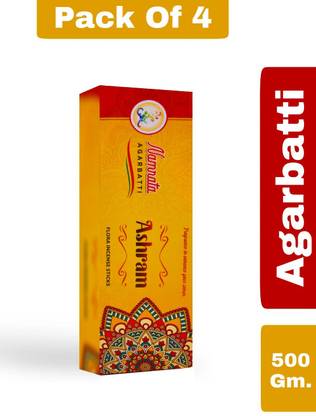 Ashram Incense Stick Pack of 4 Agarbatti (500 Gm.) Ashram, Flora