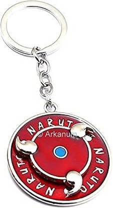 Teczest Naruto Anime-Eye Of Sharingan Spinning Rotating Metal Keychain Key Chain