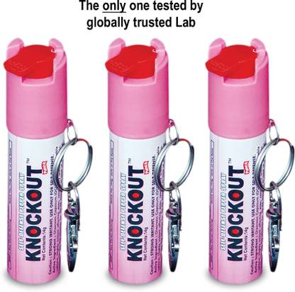 Knockout Self Defence Pepper Spray for women safety(Pack of 3) Pepper Stream Spray