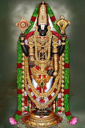 God Tirupati Balaji Lord Venkateswara swamy hindu Religious Vinyl Sticker for home décor Fine Art Print