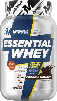 BIGMUSCLES NUTRITION Essential | 24g Protein with Digestive Enzymes, Vitamin & Minerals Whey Protein
