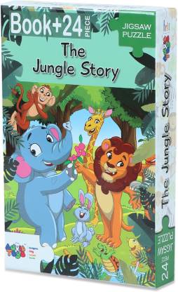 advit toys The Jungle Story - Jigsaw Puzzle (24 Piece + Fun Fact Book Inside)