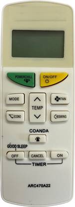 SHIELDGUARD Remote Control ARC470A22 Compatible for Air Conditioner Daikin Remote Controller