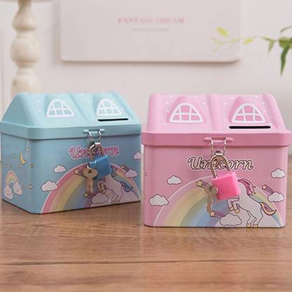MSN children lover top coin bank combo hut shape Coin Bank