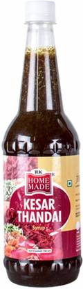 Home Made Kesar Thandai Crush Syrup| Gluten free|Easy use|Perfect House Party Drink 750ML Kesar Thandai Syrup