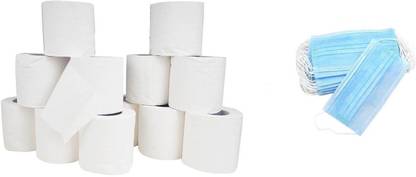 Mist Ultra Soft Clean Care Embossed Toilet tissue Paper with 10 Face Mask Toilet Paper Roll