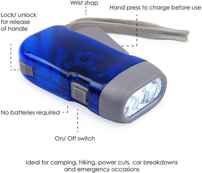 play run ™Flashlight Hand-Pressing Crank NR No Battery Torch Torch