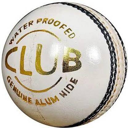 NICOLAS White Club Cricket Leather Ball