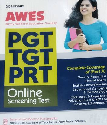 AWES Army Welfare Education Society PGT TGT PRT Exam Guide