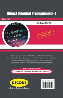 Decode Object Oriented Programming-I for GTU (IV- CSE/IT -3140705)