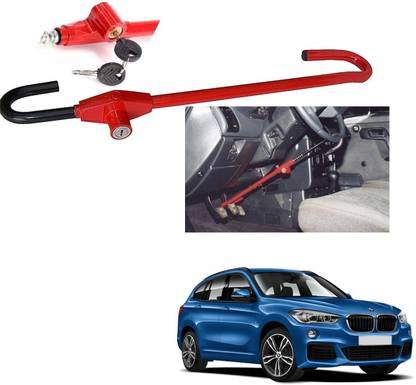 AuTO ADDiCT Car Steering Wheel Lock with 2 Keys Car Anti theft Device For BMW X1 Wheel Lock