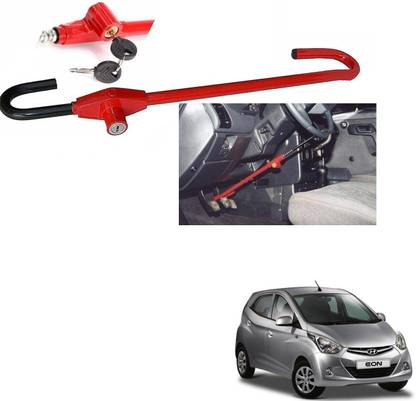 AuTO ADDiCT Car Steering Wheel Lock with 2 Keys Car Anti theif Device For Hyundai Eon Wheel Lock