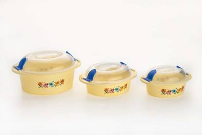 Florina Premium Quality Chapati container/HOT POT Casserole Cook and Serve Pack of 3 Serve Casserole Set