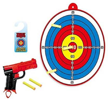 SYPRAM Toilet Dart Target Gun Target Bathroom Toy, Potty Shooter Toilet game set Soft Soft Tip Dart