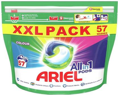 Ariel All in 1 Pods Colour,57 Washes Regular Detergent Pod