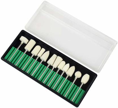 AY TOOLS Nail Drill Bits - 12pcs/set 2.35mm Electric Nail Wool Polishing Drill Bits Kit 3/32 File Buffer Shank Bit Manicure Pedicure Tools