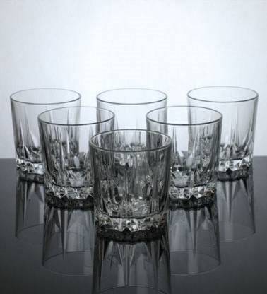 DIKUJI ENTERPRISE (Pack of 6) Tableware Whiskey Glass Set (carrot Whisky Glass Tableware,6)Imported Glass Glass Set Whisky Glass