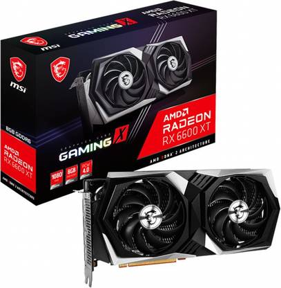 MSI Radeon RX 6600 XT GAMING X 8G GDDR6 8 GB AMD Radeon Chipset 128 bit 2601 MHz Graphics Card