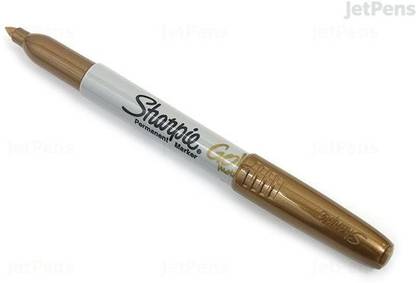 Sharpie Metallic Permanent Markers, Fine Point - Gold 1-Count