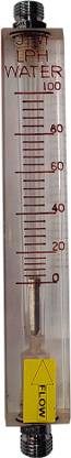 Japsin Rotameter Acrylic Body 100LPH Top-Bottom Size: 1.5" BSP for Water Medium Test Indicator