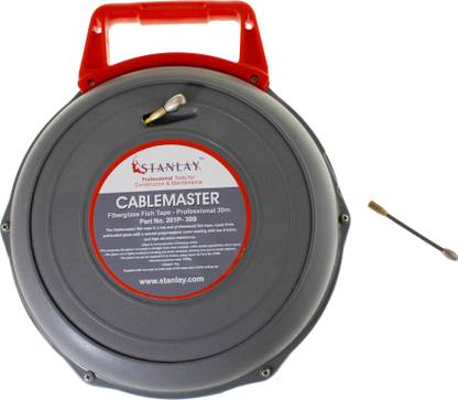Stanlay Cablemaster Fish Tape 20 meter coated fiberglass wire puller Measurement Tape
