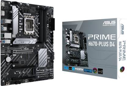 ASUS PRIME H670-PLUS D4 LGA 1700Socket ATX Intel H670 Chipset DDR4 Motherboard for Desktop